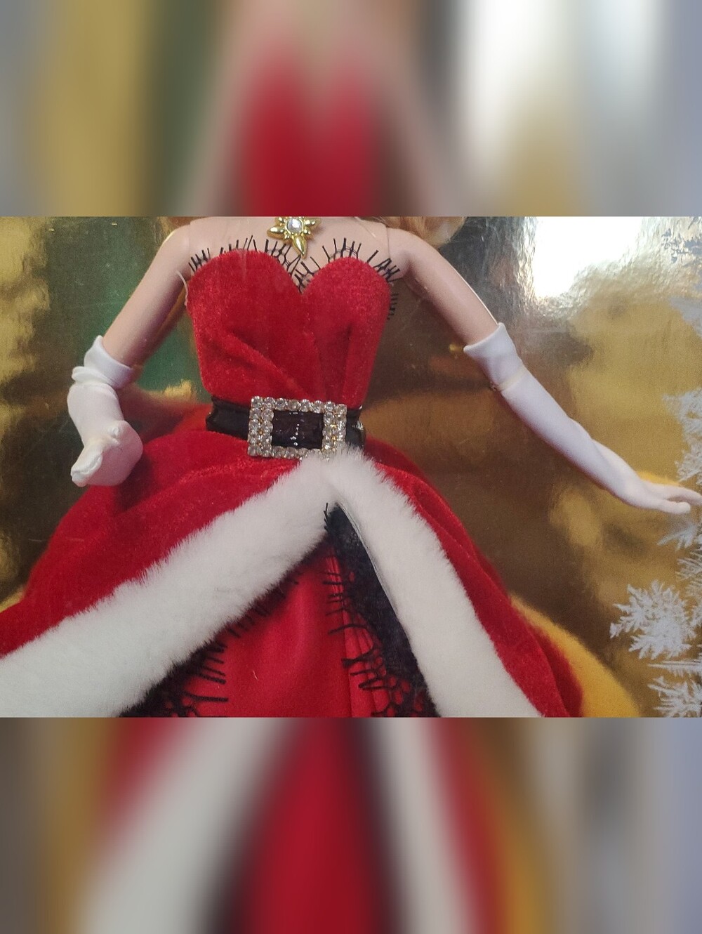 2007 Holiday Barbie Collector Doll Christmas Red Velvet Dress NRFB Mattel Sealed - Picture 5 of 7